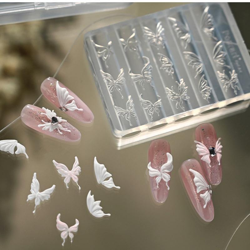 Creative Crystal Nail Art Mold for 3D Flower Butterfly Designs Perfect for Home Manicures