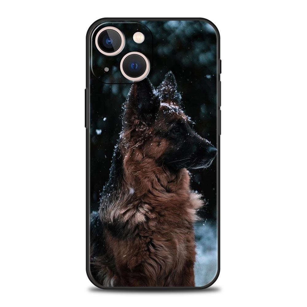 German Shepherd Dog Cartoon Phone Case For Samsung Galaxy S26 S25 S24 S23 S22 S20 Ultra S21 FE 5G S10 Plus TPU Shockproof Cover