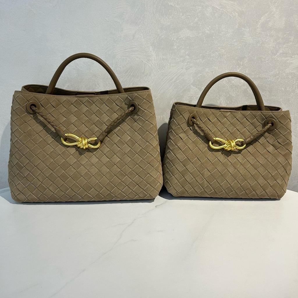 Gewebte Tasche Wildledertasche Mattiertes Rindsleder Großes Fassungsvermögen Pendler Vielseitig Tragbar Schulter Unterarm Crossbody Tragetasche Damen