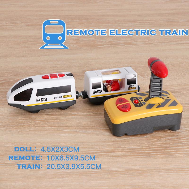 RC Electric Train Set Locomotive Magnetic Train Diecast Slot Toy Fit for Brand Wooden Train Railway Track Toys for Kids Gifts