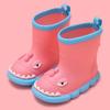 Kids Dinosaur Rain Boots Boys Girls - Non-Slip Waterproof PVC Mid-Calf Shoes With Optional Removable Lining