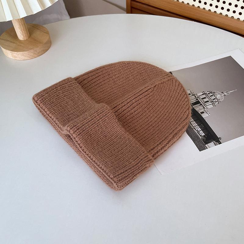 Autumn and Winter Fashion Versatile Ear Protection Large Head Circumference Cold Hat Men's Japanese Solid Color Warm Baotou Woolen Hat