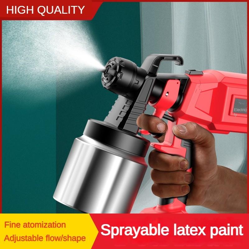 2600W Household Small Rechargeable Paint Sprayer High Power Spray Painting Power Tool Cordless Electric Spray Gun