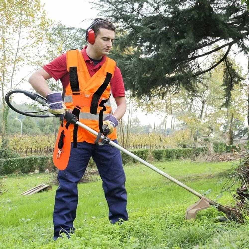 Orange Strimmer Harness Adjustable Trimmer Shoulder Strap Gardening Tool Brush Cutter Strap  Garden