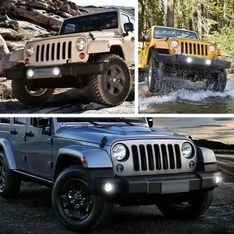 Fog Light LED Angel Eyes 4 Inch Work Light Headlight White DRL Amber Fog Lights LED Headligh For Off-Road Jeep Fog Lights,2pcs.