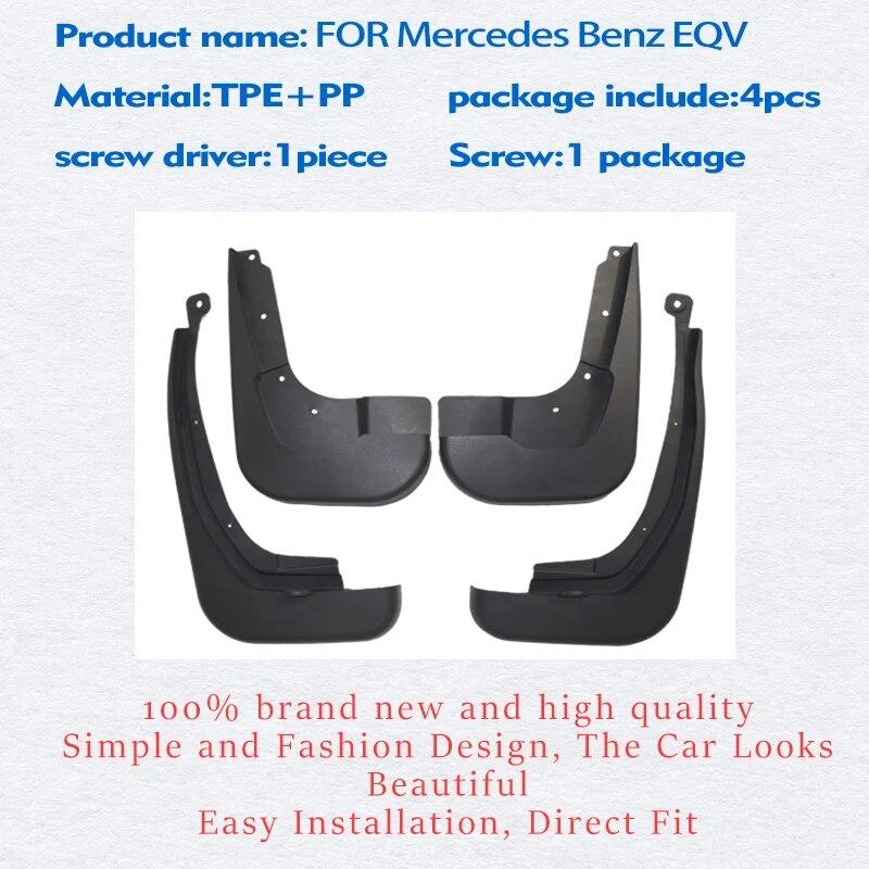 

Передние и задние 4 шт. для Mercedes Benz EQV-брызговик, брызговики, брызговики, автомобильные аксессуары, брызговики чёрный