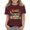 Children's Casual and Fashionable Round-Neck Printed Short-Sleeve Top for Back-to-School