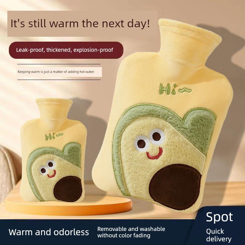 Hot Water Bottle, Water-Filled Warm Water Bag, Explosion-Proof, Large Size for Applying on the Stomach, Special for Girls during Their Period, Small