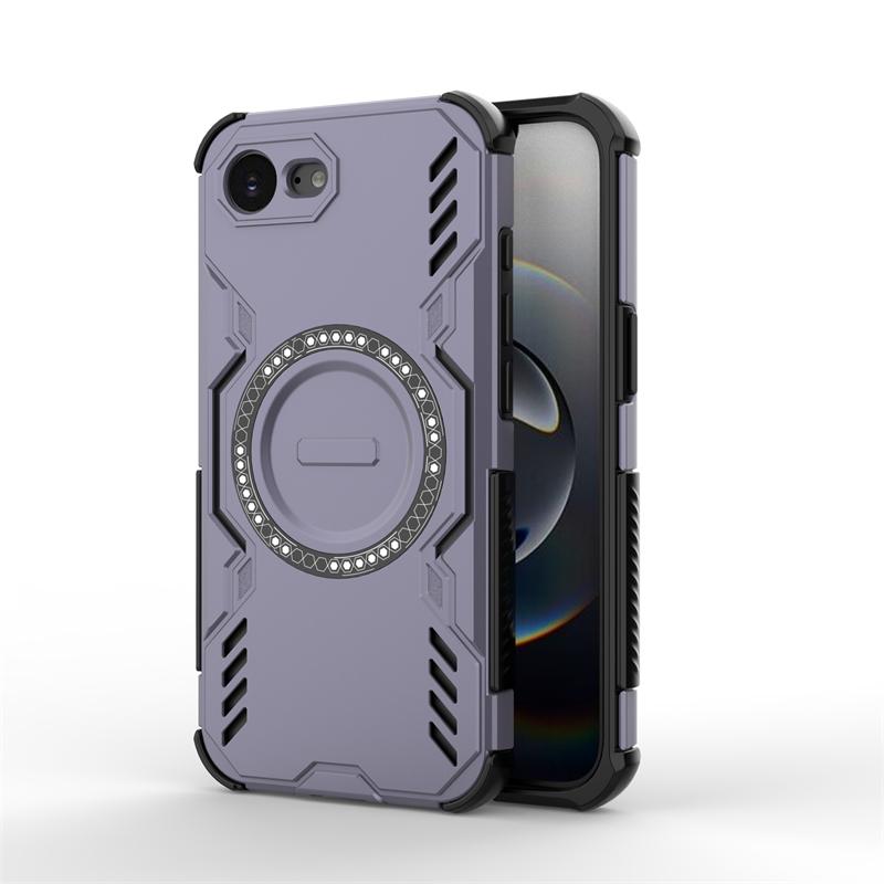 Shockproof Armor Case For iPhone 16e Magnetic Adsorption Wireless Charge Cover For iPhone 16e Case For iPhone 16e Case 6.1 inch