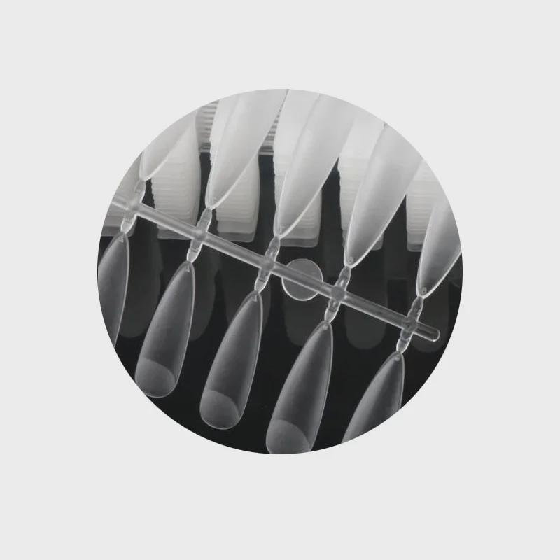 Nail Art Dual-Use Frosted Tips: Ultra-Thin, Traceless, No-Carve False Nail Stickers for Extended Nails