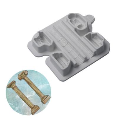 Meer römische Säule Wand Fondant Form Silikon Trocken Pace Form Schokolade Kuchen Dekoration