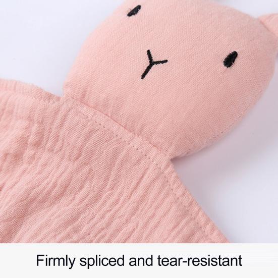 Animal Loveys for Babies Soothing Towel Muslin Security Blanket Panda Rabbit Self-Soothing Anti-Drop Towel for Sleeping Newborns