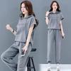 Plus Size Women's Loose-Fit Slimming Casual Sport Suit Fashionable Hooded 2-Piece Set Summer Style