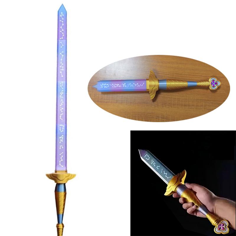 Rumi Demon Hunters Cosplay Lights Sword Weapons Roleplay Props for Girl Group Idol Halloween Carnival Costume Accessories