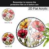Acrylic Poppy Flower Suncatcher Stained Glass Effect Window Hanging Ornament Floral Themed Gift for Home