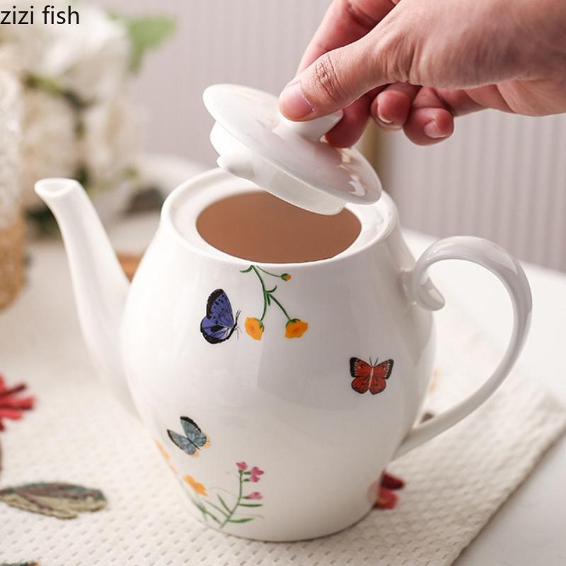 Ceramic Coffee Cups and Plates Afternoon Tea Mug Kettle Flower Tea Pot Water Bottle Water Cup Sugar Tank Milk Pot Coffee Pots