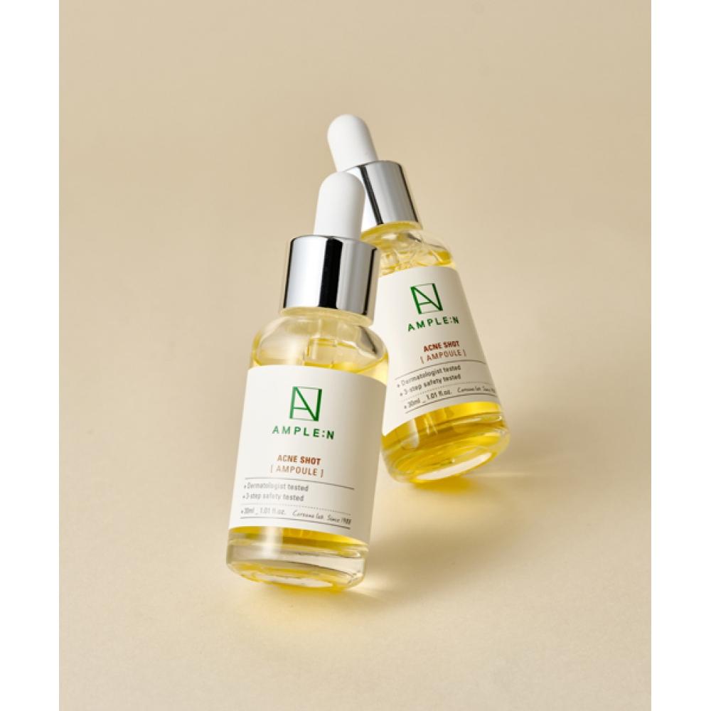 Amplen Acne Shot Ampoule 30ml + Vc Shot Oxygen Peeling 3 Sheets