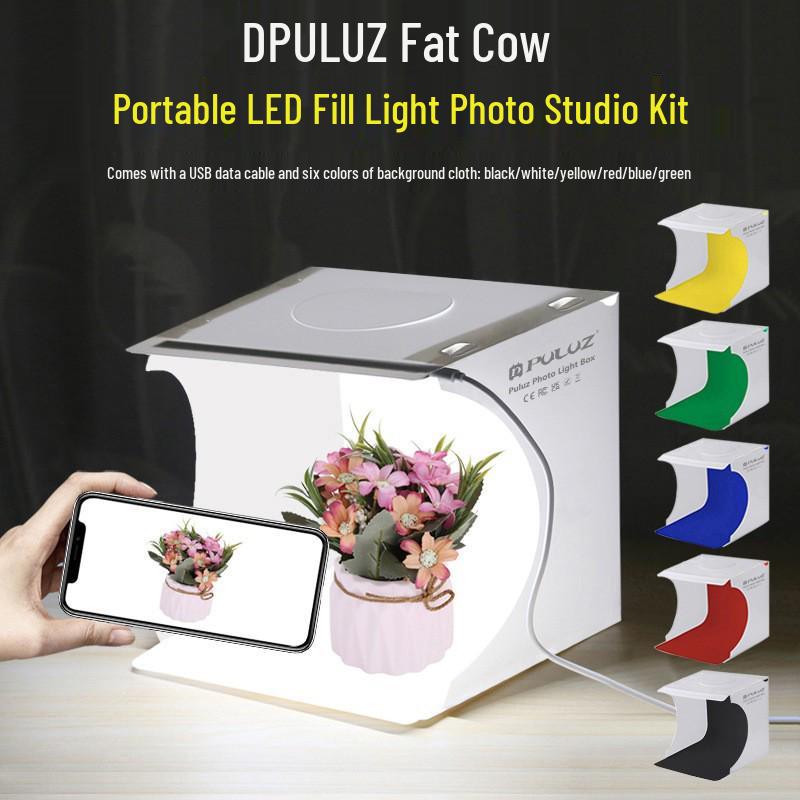 PULUZ 20cm Taşınabilir LED Mini Fotoğraf Işık Kutusu