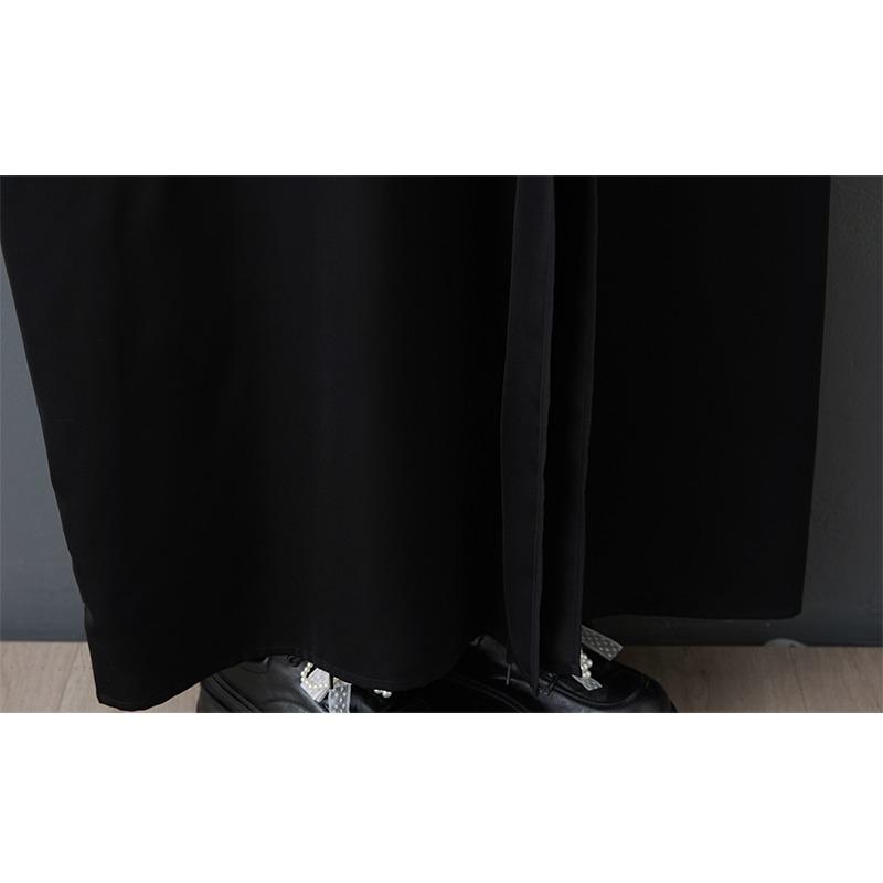 DIMANAF New 2026 Summer Women Plus Size Vintage Elegant Lady Long Dress Black Chiffon Loose Oversize Maxi Clothing