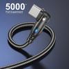 USLION US0189 1m USB A To Type C Cable 180 Degree Rotating Angled Head 3A Charging Data Cord