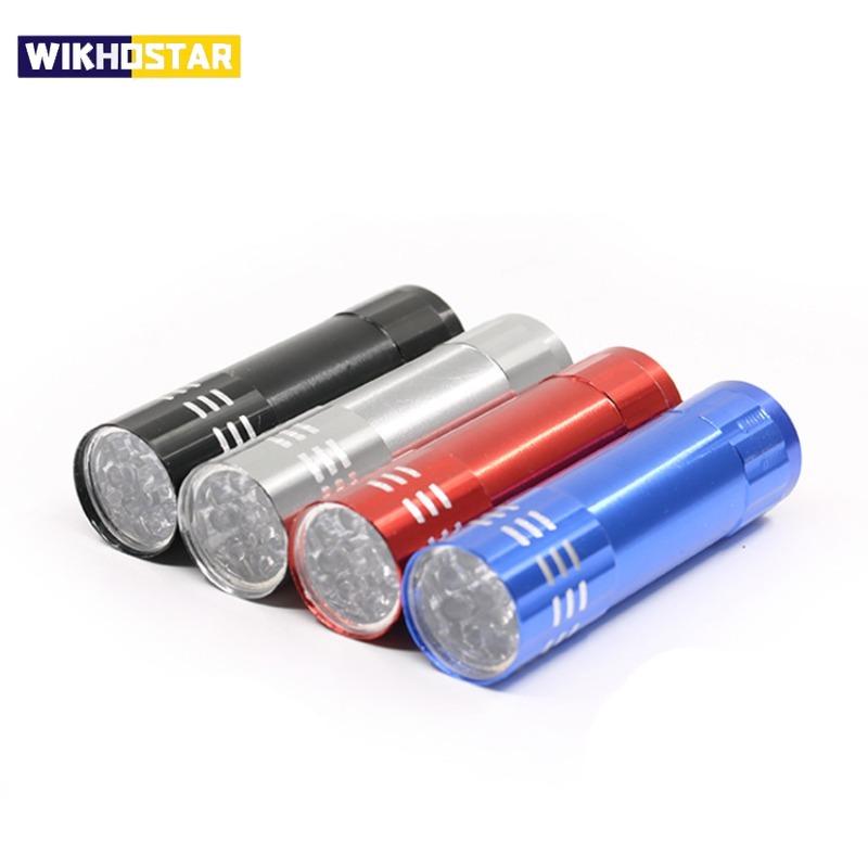 Nail Dryer Mini 9 LED Lights Flashlight UV Lamp Portable Nail Gel Mask Fast Drying Manicure Tool Support