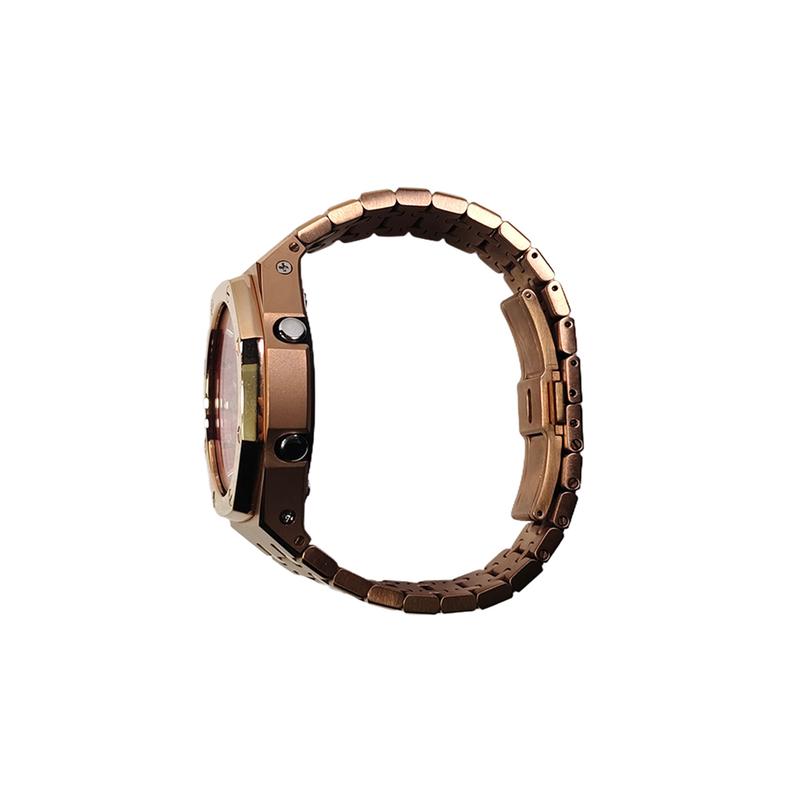 Casio Customized Watch Modified Series Farmhouse Oak Pink Inner Ring Scale Fashion Trend Watch 200 Meters Waterproof Quart GA-2100-1A1