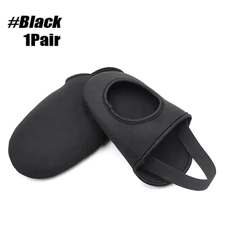 

1 пара чехлов для обуви с половиной ладони для езды на носке, ветрозащитные термозащитные уличные велосипедные бахилы, защитная обувь для горной дороги, велосипедной обуви чёрный