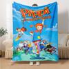 Coperta Stampata a Tema Pippi Calzelunghe - Perfetta per Divano, Letto, Viaggi e Uso all'Aperto | Lavabile in Lavatrice, Accogliente e Durevole.