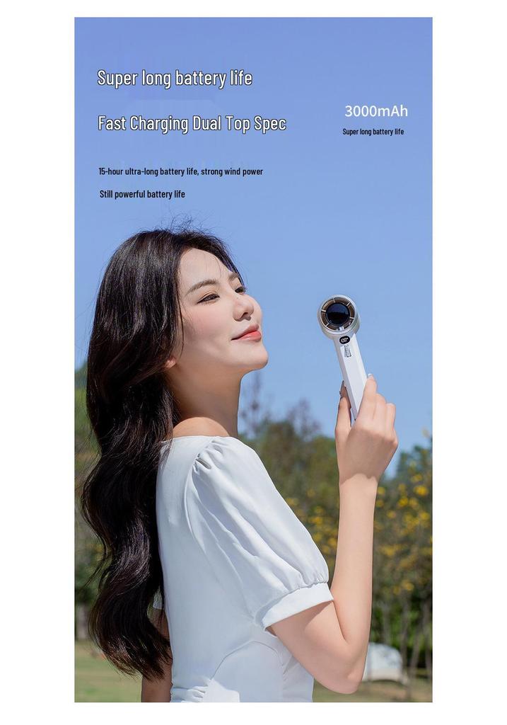 Portable High-Speed Mini Handheld Fan with Semiconductor Cooling