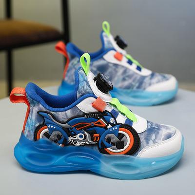 Jungen Schuhe 6-12 Jahre 2025 Frühling und Herbst Neu Jungen Mesh atmungsaktiv Kinder Cartoon Dad Sneaker