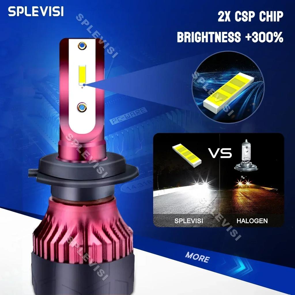 6000K H7 LED Headlight Low Beam Bulbs 9V-36V For Ford Transit Custom Connect 2012 2013 2014 2015 2016 2017 2018 2019 2020 2021