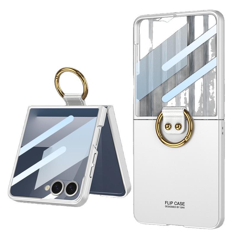 Samsung Z Flip7 Frosted Ring Hard Shell Case: High-End, Integrated Screen Protection