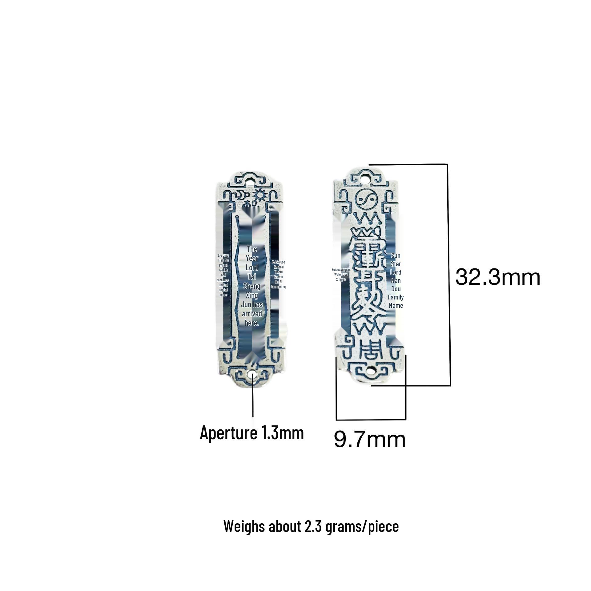 Retro Zodiac S925 Sterling Silver Double-Ear Pendant for DIY Jewelry