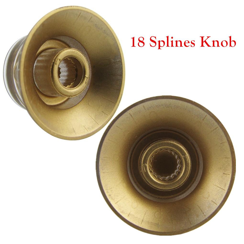 FLEOR 4pcs 2T2V Vintage LP Guitar Volume Tone Control Knobs 18-Splines with Aluminum Top Electric Guitar Parts
