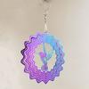 Hummingbird Wind Chime Colorful Rotating Metal Spinner for Garden Decor Outdoor Hanging Ornament Soothing Patio Windcatche