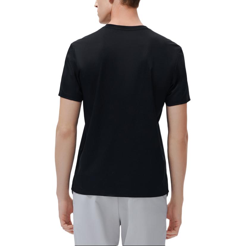 FILA T Shirts Men's Jet Black Crew Neck Moderate Straight Fit F11M317106F-BK