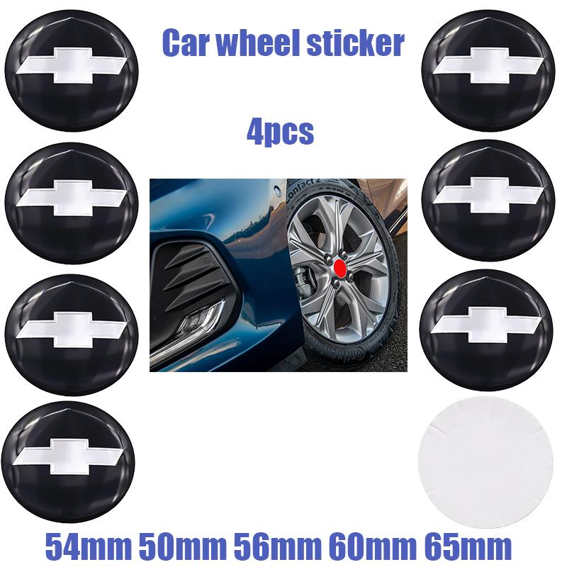 4pcs New 54mm 50mm 60mm 56mm 65mm Car Wheel Emblem Sticker Wheel Center Hub Cap Auto Rim Refit Badge Covers Sticker Accessories