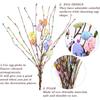26pcs Artificial Easter Spray Vine with Pastel Easter Eggs and Berries- Decorative Spring Floral Stems-Easter Egg Twig Branches