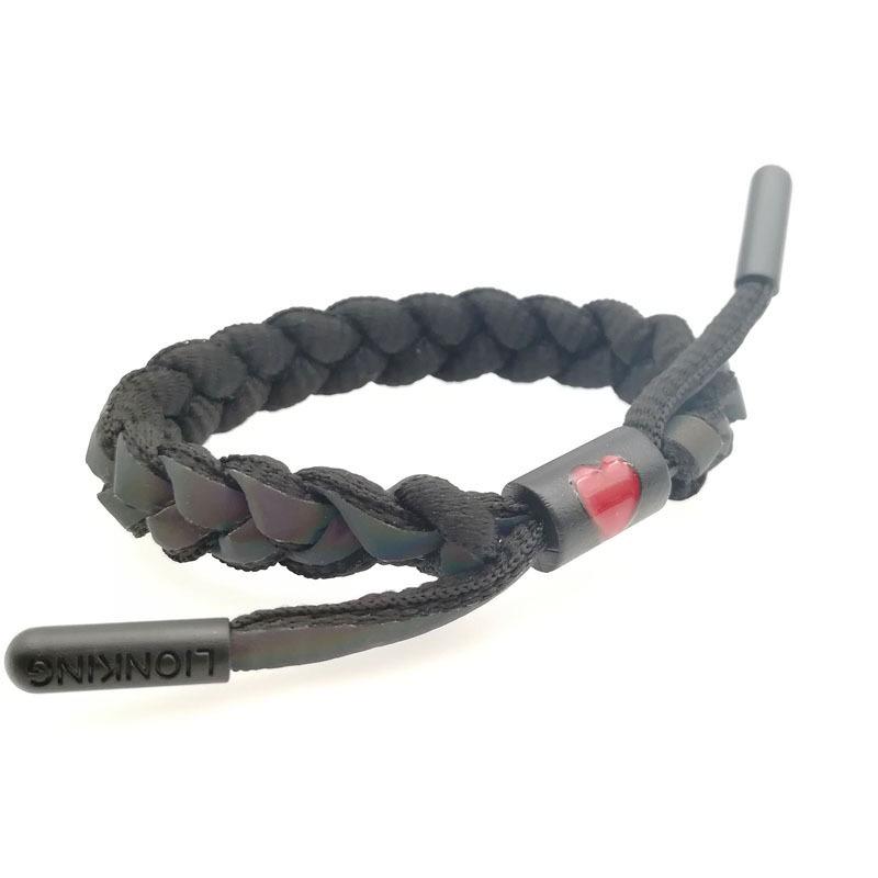 Bracelet Shoelace Woven Holographic Reflective Couple Bracelet Men's and Women's Bracelet