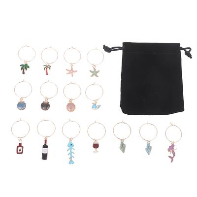 15Pcs Wine Glass Charms Markers Tags Identification Wine Bachelorette Tasting