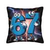 67 Meme Tralalero Tralala Italian Brainrot Pillowcase Printed Fabric Cushion Cover Gift  Pillow Case Cover Home