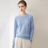 Women's 100% Cashmere Knit Round Neck Loose Sweater - Autumn/Winter Long Sleeve Base Layer Top