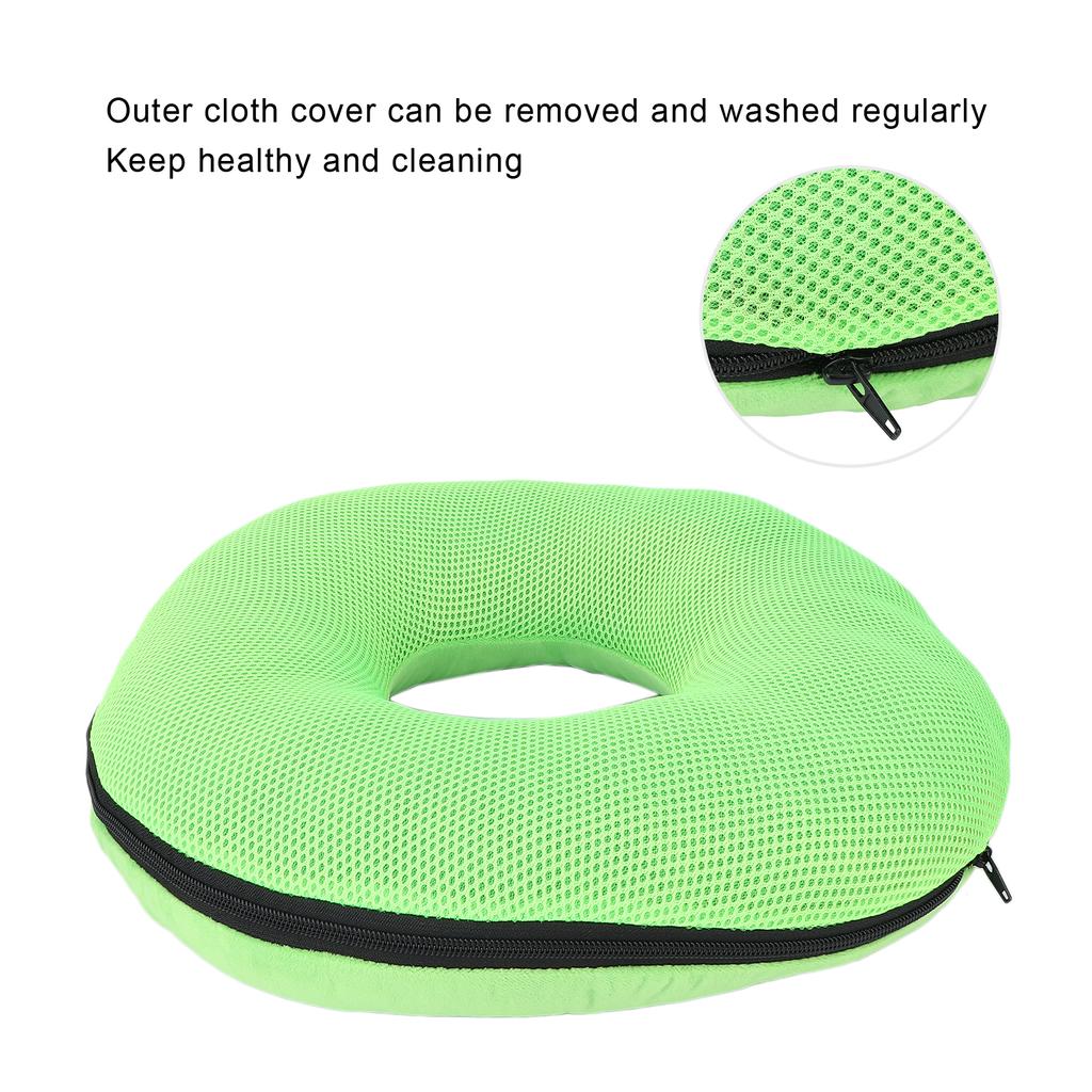 Anti Bedsore Cushion Donut Shape Tailbone Hemorrhoid Cushion for Elder Bedridden Patient Green