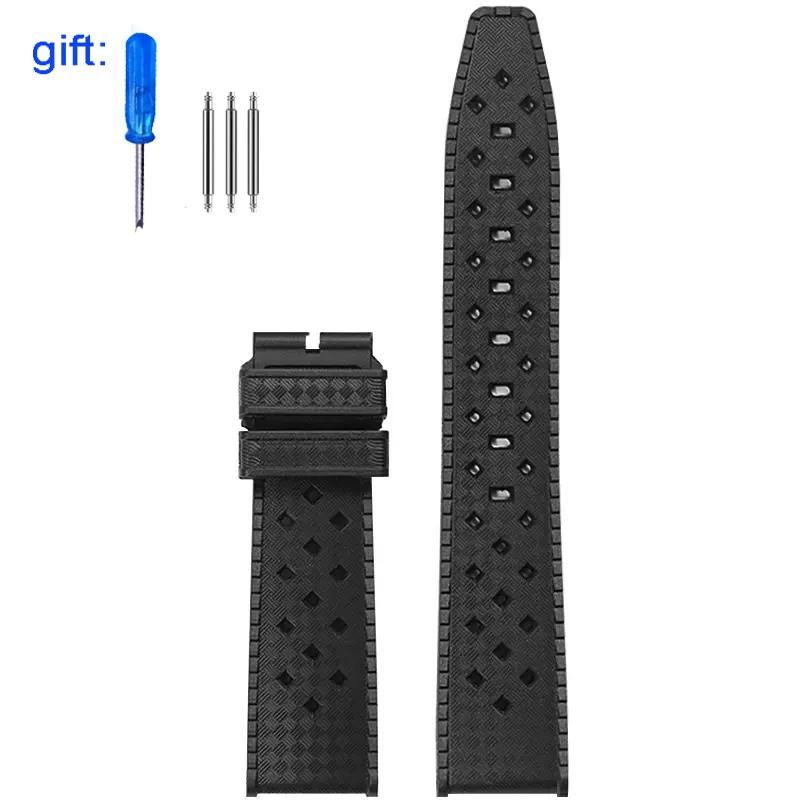 Silicone Watch Band 20mm Soft Rubber Strap Breathable Bracelet For Blancpain Belt Fifty Fathoms 5008B Accessories