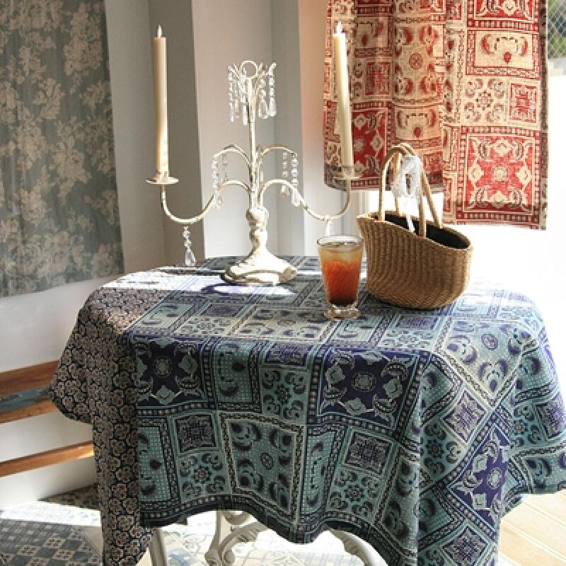 Ethnic tablecloth/dining tablecloth Yellow
