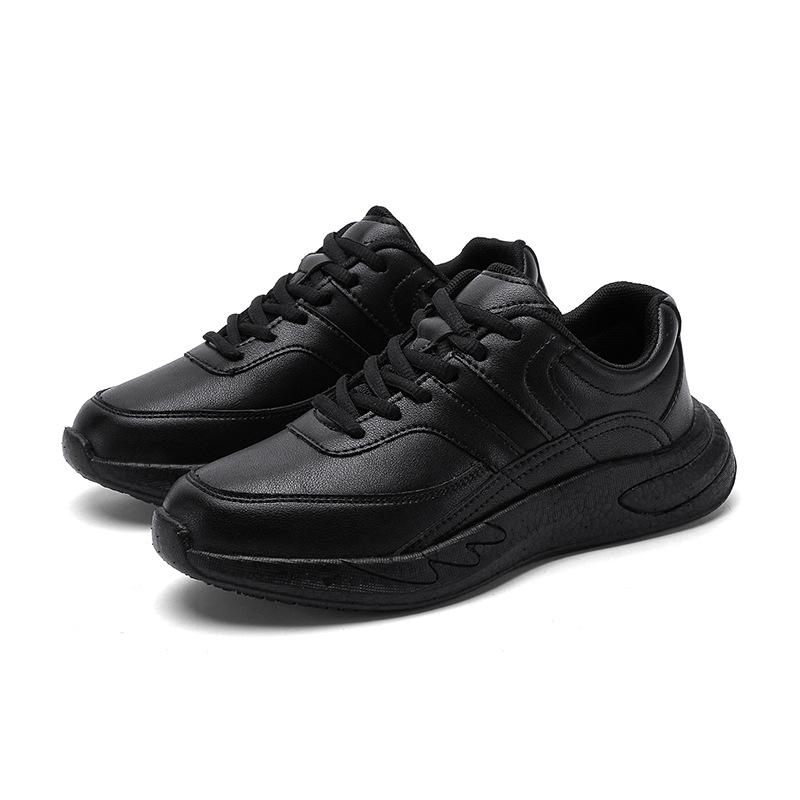 Non-slip chef shoes kitchen special black casual shoes non-slip waterproof oil-proof men s kitchen work shoes A 35 black