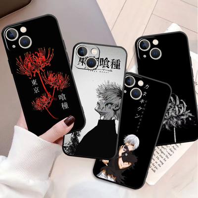 Anime Tokyo Ghoul Japan Suave Case pro Apple Iphone 11 13 14 12 Pro Max 7 8 Xr X 6 5 5s Se 2022 Černý silikonový telefon Funda