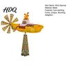Wind Spinner Garden for Outside Big Foot Riding Motorcycle/Truck/Airplane Metal Rotatable Patio Yard Windmill with Stake Retro Courtyard Porch
