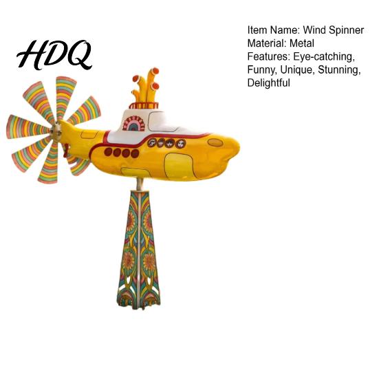 Wind Spinner Garden for Outside Big Foot Riding Motorcycle/Truck/Airplane Metal Rotatable Patio Yard Windmill with Stake Retro Courtyard Porch