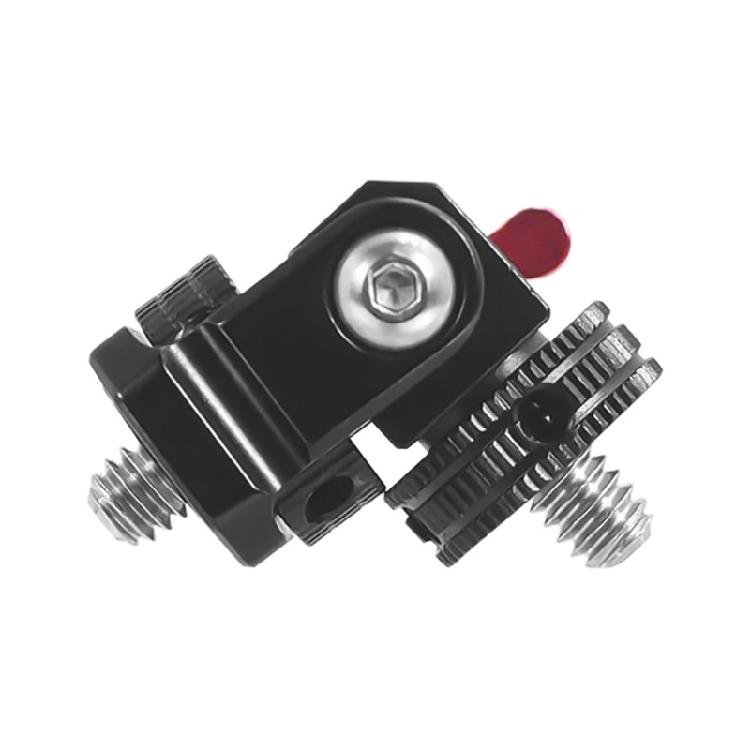Monitors Holder Mount Swivels Tilt Monitors Clamp with Cold Shoe Locating Pin 1/4inch Hole for Camera Flash Light